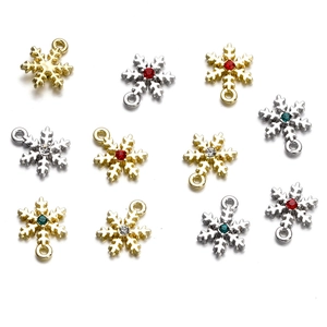 Ciondoli Pendenti A Fiocco Di Neve In Lega Con Strass Per Creazione Di Gioielli Fai Da Te Bracciale Collana Accessori Moda Piccoli Belli