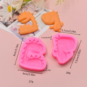 Cartoon Dinosaur Silicone Mold Cute Animal Shape For Cake Fondant Chocolate DIY Baking Sugarcraft Flexible Crafting