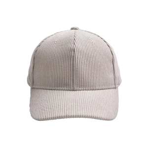 Classic corduroy baseball cap in beige, stylish outdoor sports hat for men and women