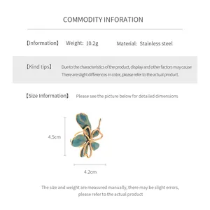 Detailed size chart for vintage oil-dripped flower ring with dimensions and weight info
