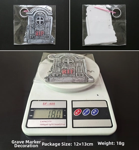 Halloween RIP tombstone bunting decoration set with banner and hooks weighing 18 grams