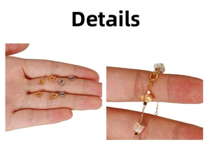 Detail of gold and silver spring ring clasps used on beaded necklaces and bracelets