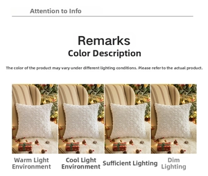 Detail of white plush Christmas pillow texture shown under various lighting conditions