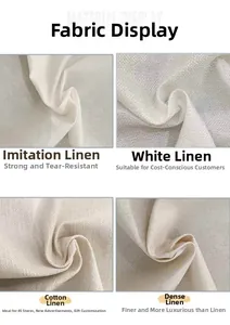 Detailed texture comparison of linen and cotton fabric blends for floral cosmetic bags