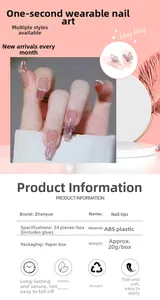 Detailed view of long pink press-on nails with 3D purple butterflies and pearl accents