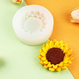 Stampo creativo in silicone a girasole per candele e saponi fatti a mano realistici