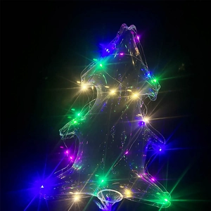 Luminous Christmas tree balloon with colorful LED fairy lights for festive decorations