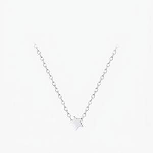 Minimalist Star Pendant Necklace 925 Sterling Silver Dainty Clavicle Chain Jewelry For Women Elegant Simple Style