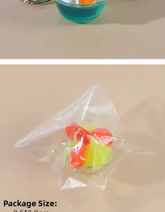 Detailed view of mini ice cream pendant in 8.5x8.0cm clear packaging