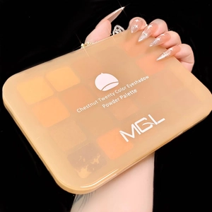 MGL Chestnut Twenty Color Eyeshadow Palette featuring matte and shimmer earth tones