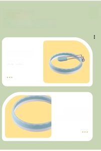 Stampo per pancake in silicone blu con manico pieghevole in inox e protezione termica