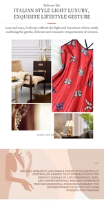 Detail of red satin nightgown featuring butterfly prints and delicate spaghetti straps
