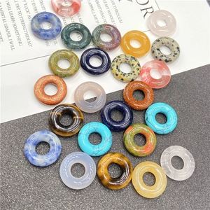 Colorful natural stone abacus beads and donut spacers for DIY jewelry making
