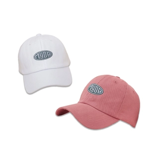 Minimalist MYDB embroidered cotton baseball caps in white and pink for men and women