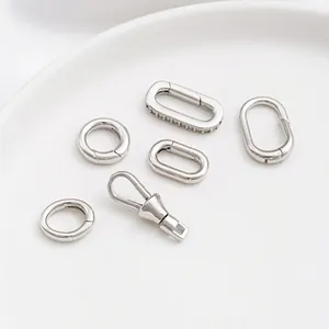 S925 Silber 14K vergoldete Karabinerverschlüsse und Federringe für DIY-Schmuckherstellung