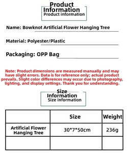 Detailed size specifications for the purple hydrangea flower wreath and door hanging