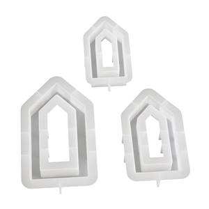 3-piece set of hollow house silicone molds for DIY Easter candles and plaster crafts