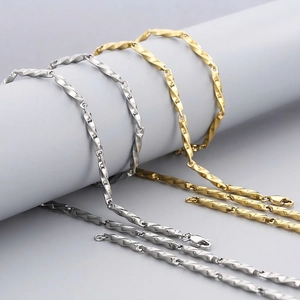 Mobius Twisted Chain Necklace Bracelet Stainless Steel Minimalist Link Jewelry For Men Women Fashion