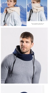 Detalle del forro polar grueso y cordón ajustable de la capucha de invierno unisex
