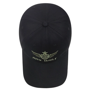 Adjustable cotton camouflage baseball cap with Ray Wolf embroidery for outdoor training
