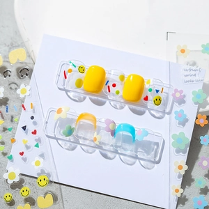 3D Cartoon Nail Art Stickers Ultra Thin Self Adhesive Decals Floral Smiley Face Butterfly Manicure DIY Decorations