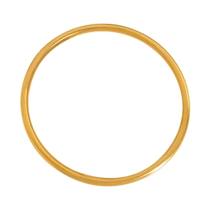 Minimalist titanium steel gold plated bracelet with a polished solid round finish