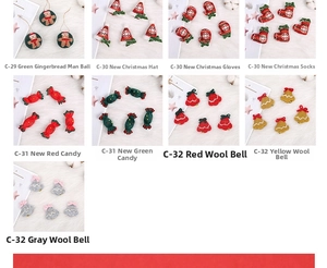 Christmas wool felt ornaments collection including gingerbread, hats, gloves and bells
