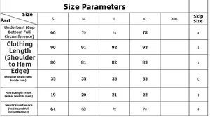Tableau des tailles détaillé pour lingerie en dentelle avec mesures de buste et taille