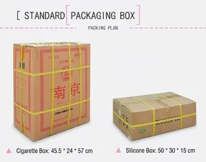 Detailed dimensions of packaging boxes for silicone oven mitts in two export sizes