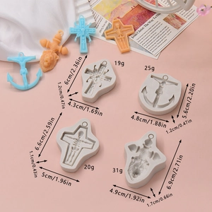 Stampi in silicone a croce di Halloween per torte fai-da-te, saponi e artigianato