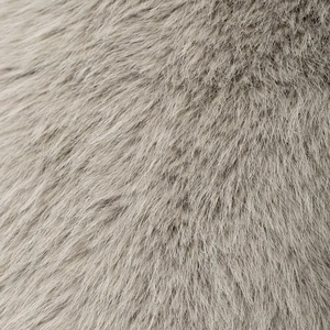 Elegant light gray faux fur vest for women featuring plush texture and sleeveless design