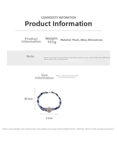 Guide des tailles du collier à pendentif peluche avec dimensions 40,5cm et 10,1g