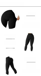 Détail macro du legging de yoga sans couture avec haute élasticité et tissu respirant