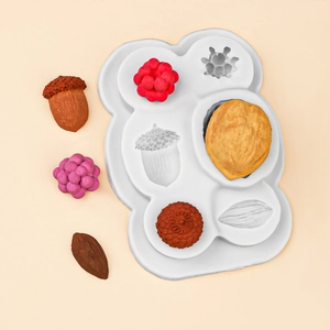 Silicone fondant mold for realistic nuts and berries cake decorations and DIY crafts