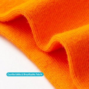 Bright orange gradient tie-dye athletic socks with breathable knitted texture