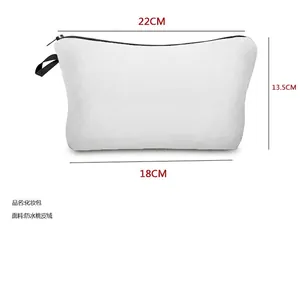 Waterproof peach skin fabric cosmetic bag with angel nurse print and digital printing