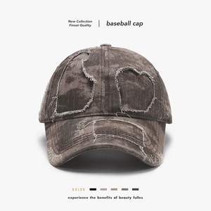 Vintage Distressed Baseball Cap Washed Cotton Ripped Hole Adjustable Soft Top Outdoor Sun Hat For Men Women Retro Streetwear