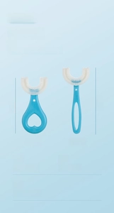 Detailed comparison of 90mm and 120mm U-shaped food-grade silicone kids toothbrushes