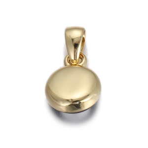 Polished gold-plated evil eye pendant for DIY necklaces and bracelets with shiny finish