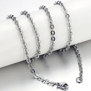 Minimalist Stainless Steel Cable Chain Necklace Unisex Fashion Jewelry With Lobster Clasp For Daily Wear