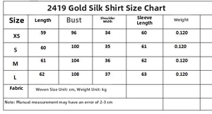 Detailed size chart for women plaid shirt showing XS to L dimensions in centimeters