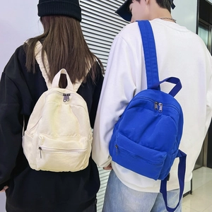 Zaino In Tela Lavata Retro Tinta Unita Piccolo Zainetto Casual Per Donne Studenti Viaggi Daypack Tasche Multiple Leggero