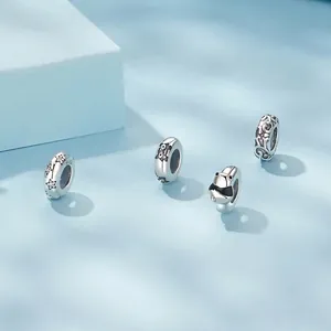 925 sterling silver charms including star and panda designs on blue aesthetic blocks