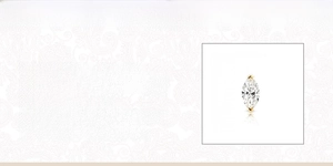 Detailed technical drawing of S925 sterling silver dog paw stud with cz stones