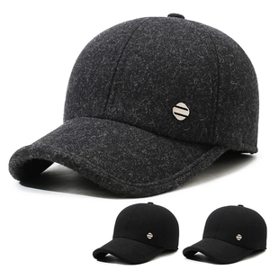 Men's Winter Warm Baseball Cap Fleece Lined Thickened Cold Protection Earflap Hat Outdoor Windproof For Middle Aged Men