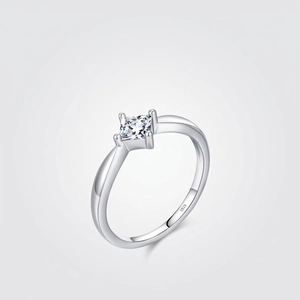 Princess Cut Moissanite Ring 925 Sterling Silver Elegant Square Sparkle Jewelry For Women Anniversary Gift