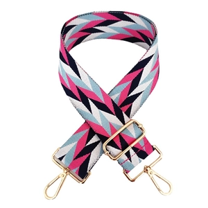 Ethnic style colorful woven adjustable wide shoulder strap for cross-body handbags