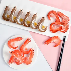 Modello Di Cibo Per Gamberetti In Simulazione Realistica Gambero In PVC Artificiale Per Oggetti Di Scena Per Fotografia