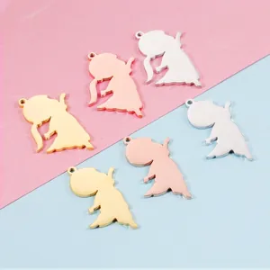 304 Stainless Steel Boy Girl Silhouette Pendants Mirror Polished DIY Jewelry Finding Charms For Necklace Bracelet