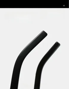 Detail of durable texture hinge on black square futuristic sunglasses frame for stability